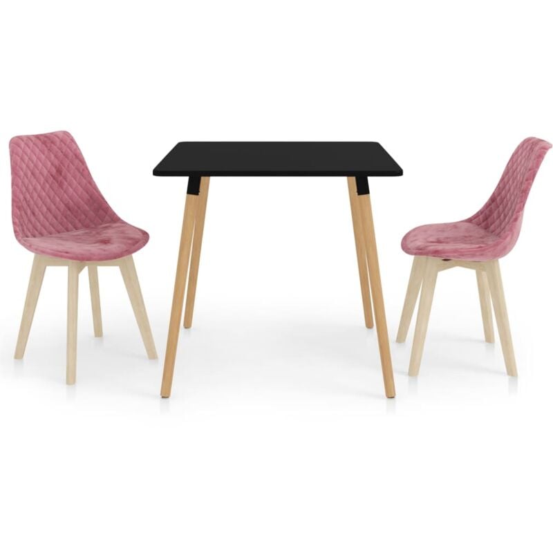 

vidaXL Juego de Comedor 3 Piezas Rosa Modelo 2 - Rosa