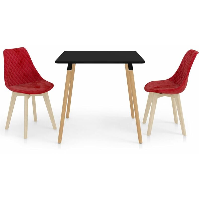 

vidaXL Juego de Comedor 3 Piezas Rojo Modelo 2 - Rojo