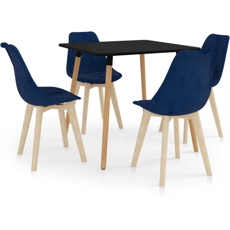 

vidaXL Juego de Comedor 5 Piezas Azul Modelo 2 - Azul