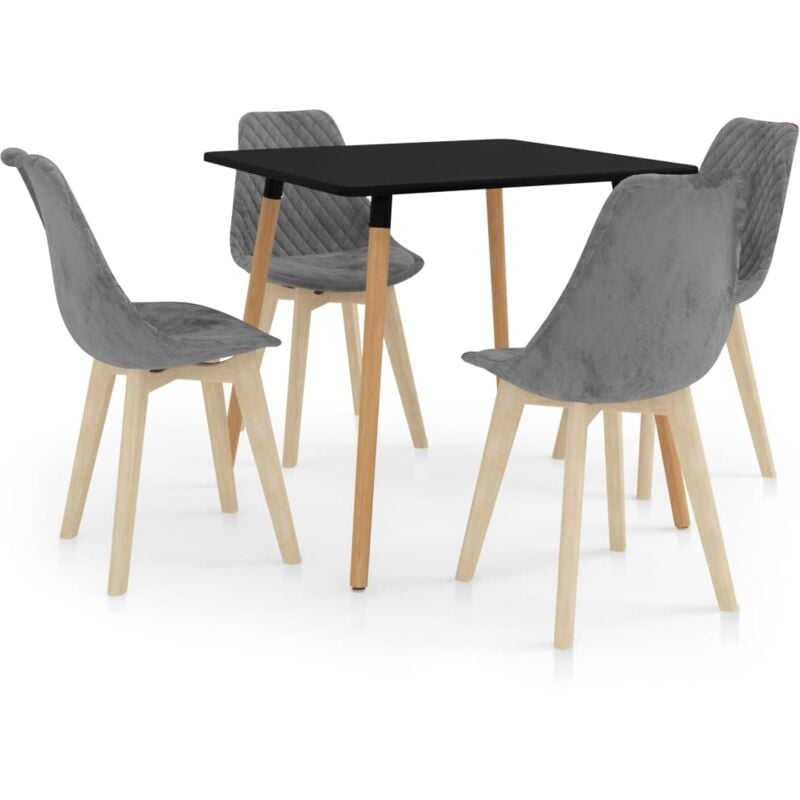 

vidaXL Juego de Comedor 5 Piezas Gris Modelo 2 - Gris