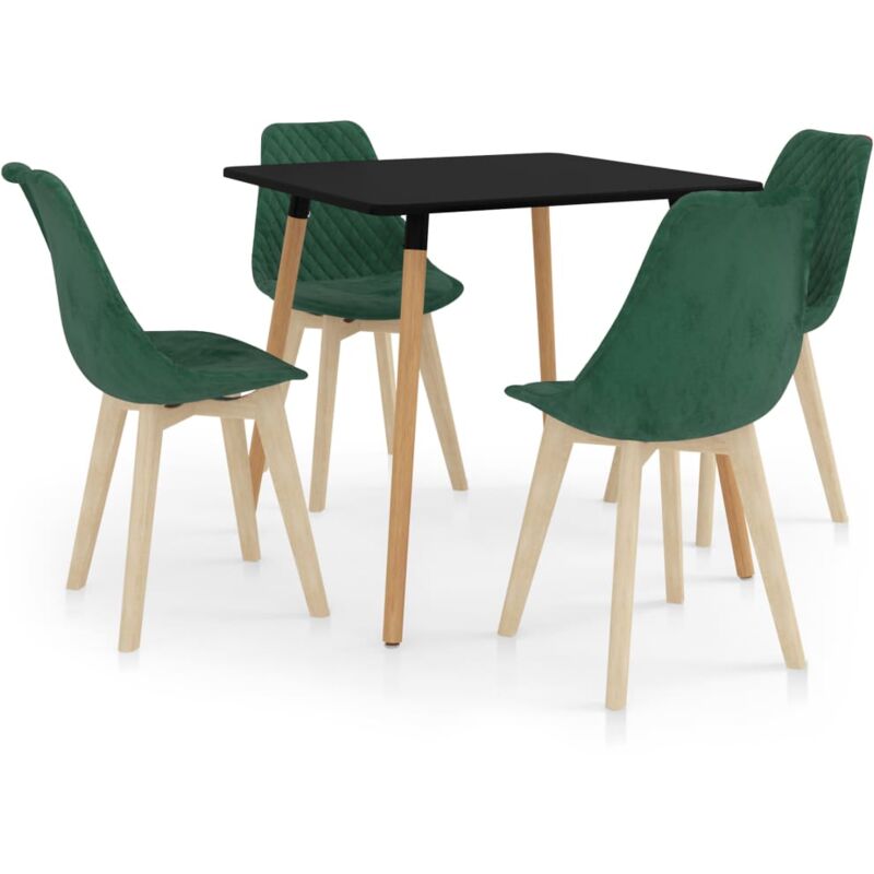 

vidaXL Juego de Comedor 5 Piezas Verde Oscuro Modelo 2 - Verde