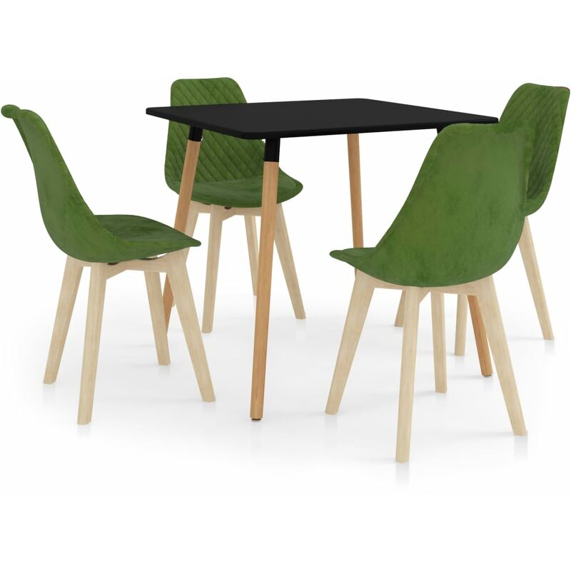 

vidaXL Juego de Comedor 5 Piezas Verde Claro Modelo 2 - Verde