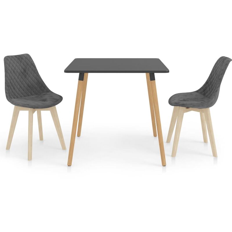 

vidaXL Juego de Comedor 3 Piezas Gris Modelo 3 - Gris