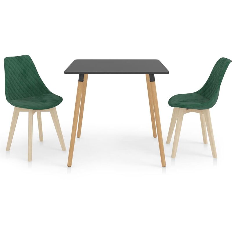 

vidaXL Juego de Comedor 3 Piezas Verde Oscuro Modelo 3 - Verde