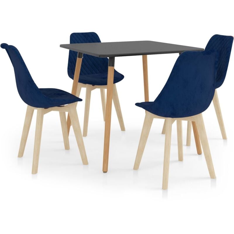 

vidaXL Juego de Comedor 5 Piezas Azul Modelo 3 - Azul