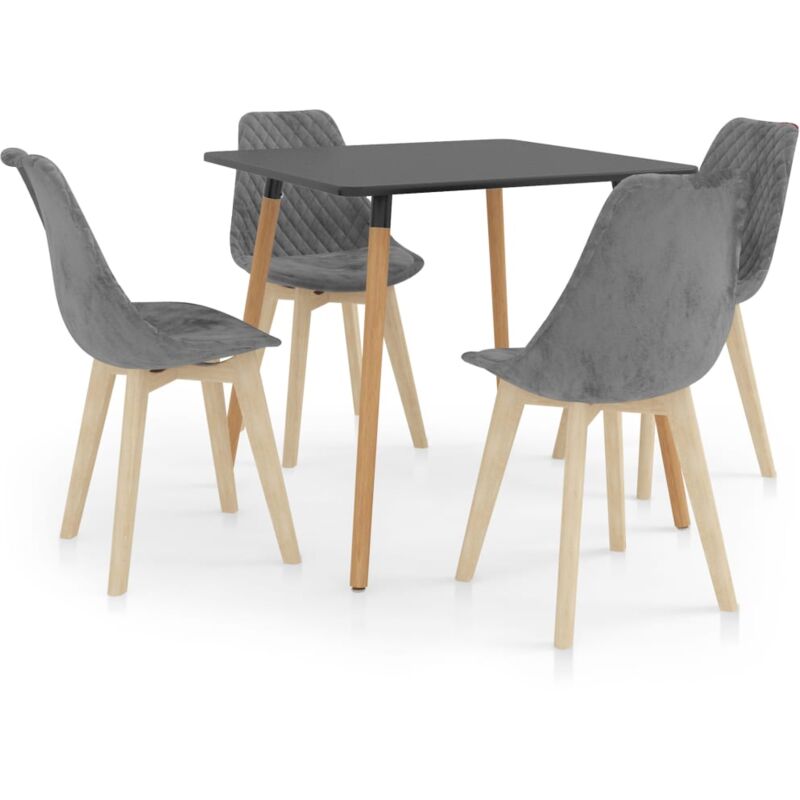 

vidaXL Juego de Comedor 5 Piezas Gris Modelo 3 - Gris
