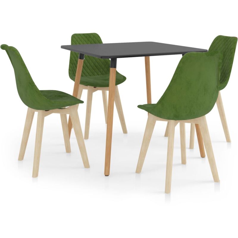 

vidaXL Juego de Comedor 5 Piezas Verde Claro Modelo 3 - Verde