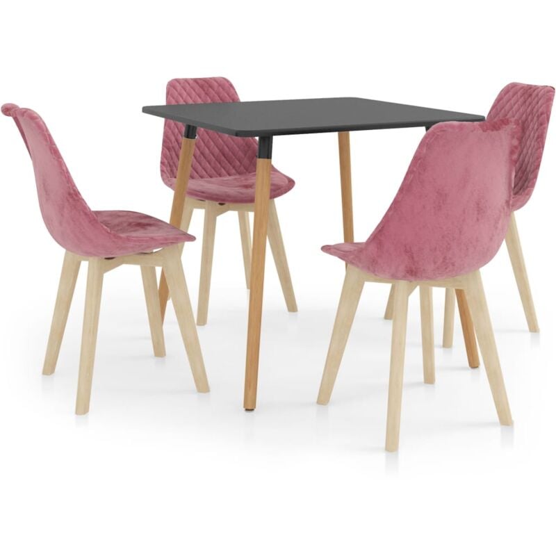 

vidaXL Juego de Comedor 5 Piezas Rosa Modelo 3 - Rosa