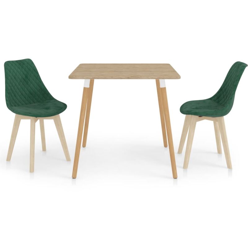 

vidaXL Juego de Comedor 3 Piezas Verde Oscuro Modelo 4 - Verde
