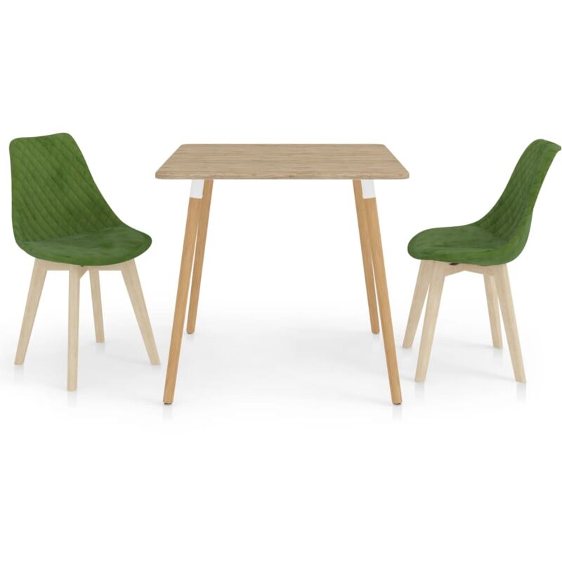 

vidaXL Juego de Comedor 3 Piezas Verde Claro Modelo 4 - Verde