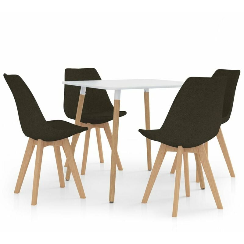 

Happyshopping - Juego de comedor 5 piezas marron oscuro