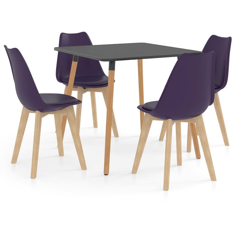 

Juego de comedor 5 piezas morado oscuro