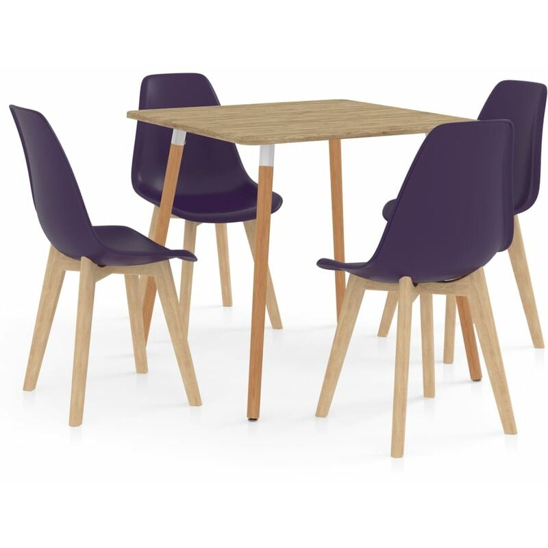

Juego de comedor 5 piezas morado oscuro