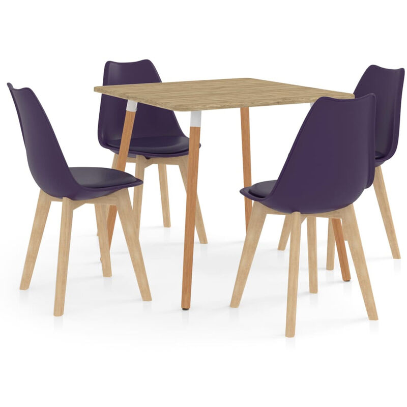 

Juego de comedor 5 piezas morado oscuro