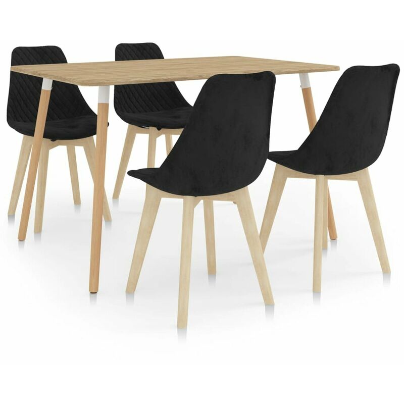 

Juego de comedor 5 piezas negro