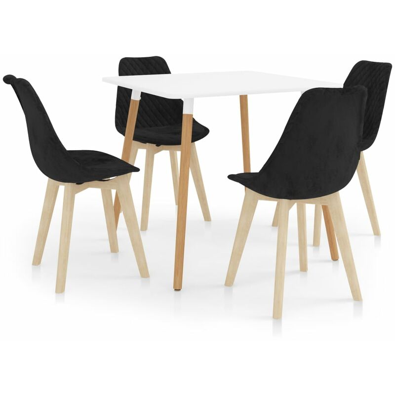 

Juego de comedor 5 piezas negro - Negro