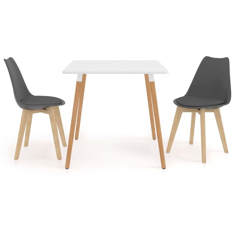 

vidaXL Juego de Comedor 3 Piezas Gris Modelo 1 - Gris