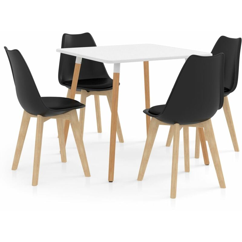 

vidaXL Juego de Comedor 5 Piezas Negro Modelo 1 - Negro