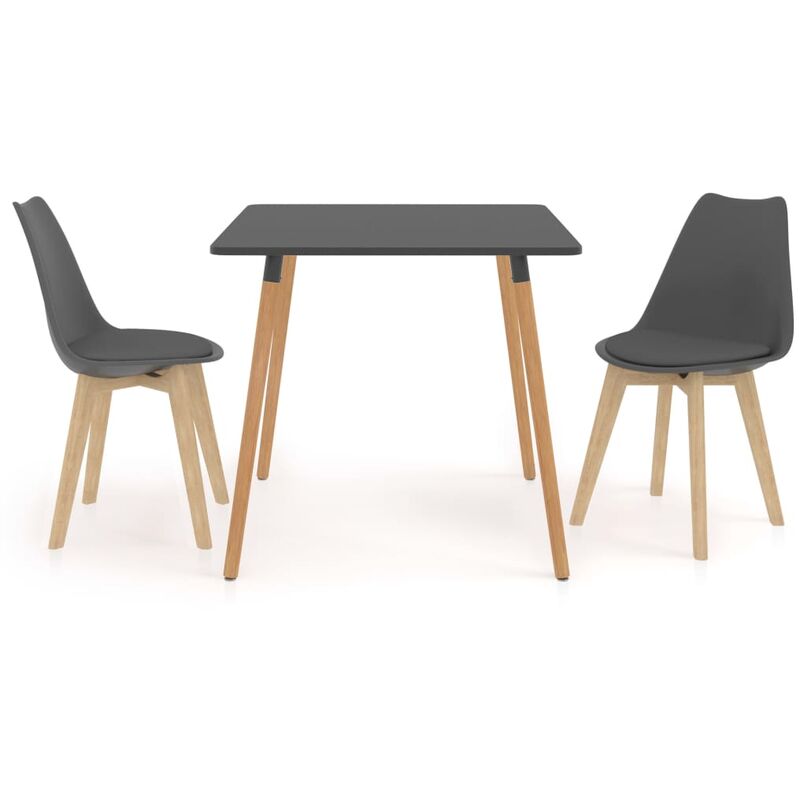 

vidaXL Juego de Comedor 3 Piezas Gris Modelo 3 - Gris