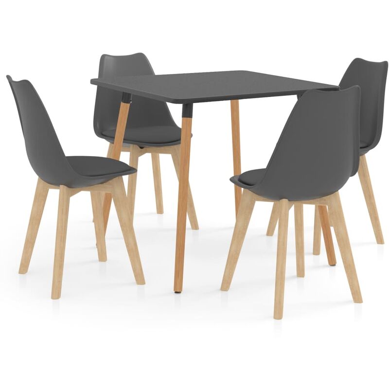 

vidaXL Juego de Comedor 5 Piezas Gris Modelo 3 - Gris