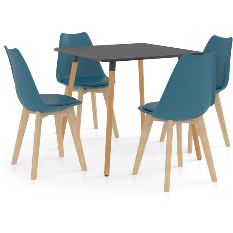 

vidaXL Juego de Comedor 5 Piezas Turquesa Modelo 3 - Turquesa
