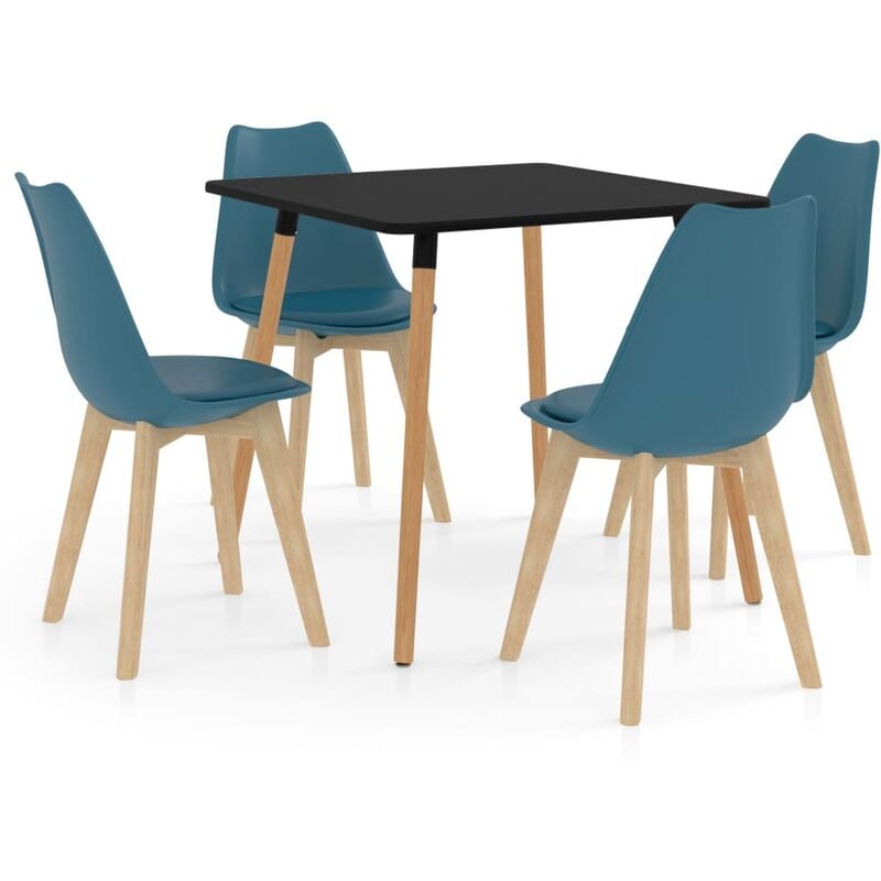 

vidaXL Juego de Comedor 5 Piezas Turquesa Modelo 2 - Turquesa