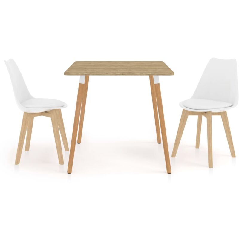 

Vidaxl - Juego de Comedor 3 Piezas Blanco Modelo 4 - Blanco