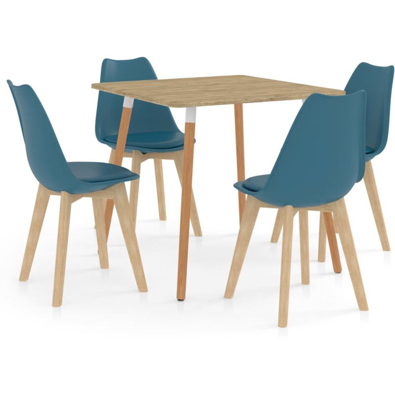 

vidaXL Juego de Comedor 5 Piezas Turquesa Modelo 4 - Turquesa