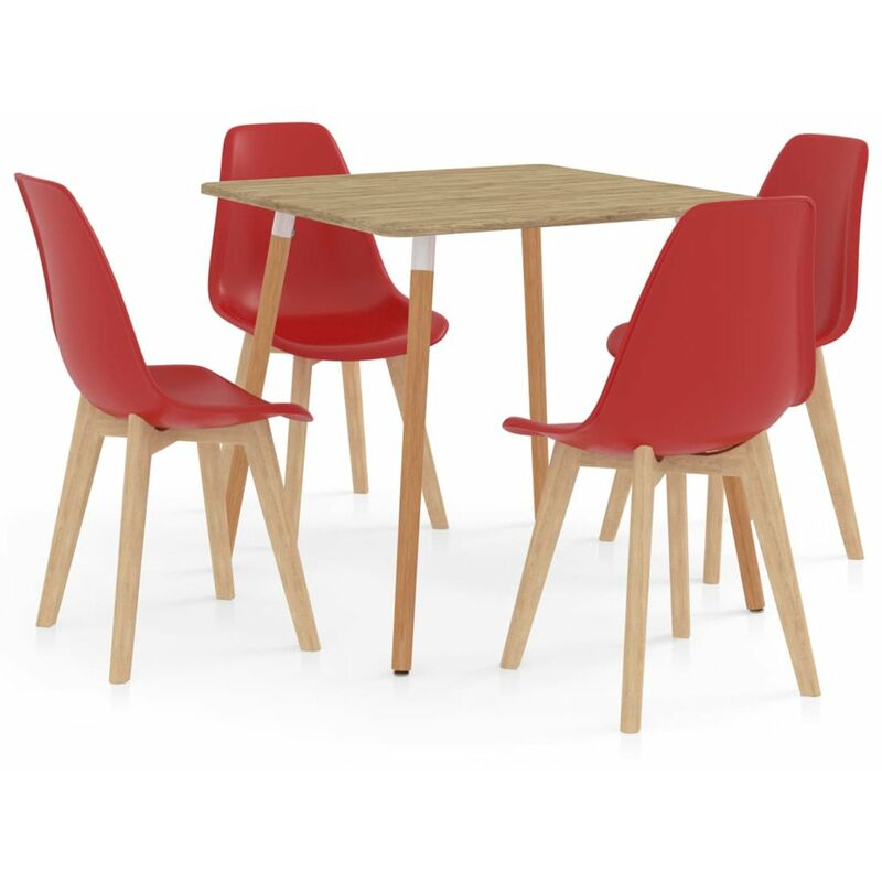 

Happyshopping - Juego de comedor 5 piezas rojo