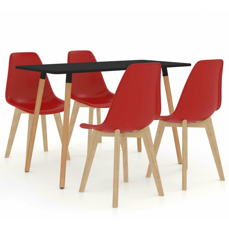 

Happyshopping - Juego de comedor 5 piezas rojo