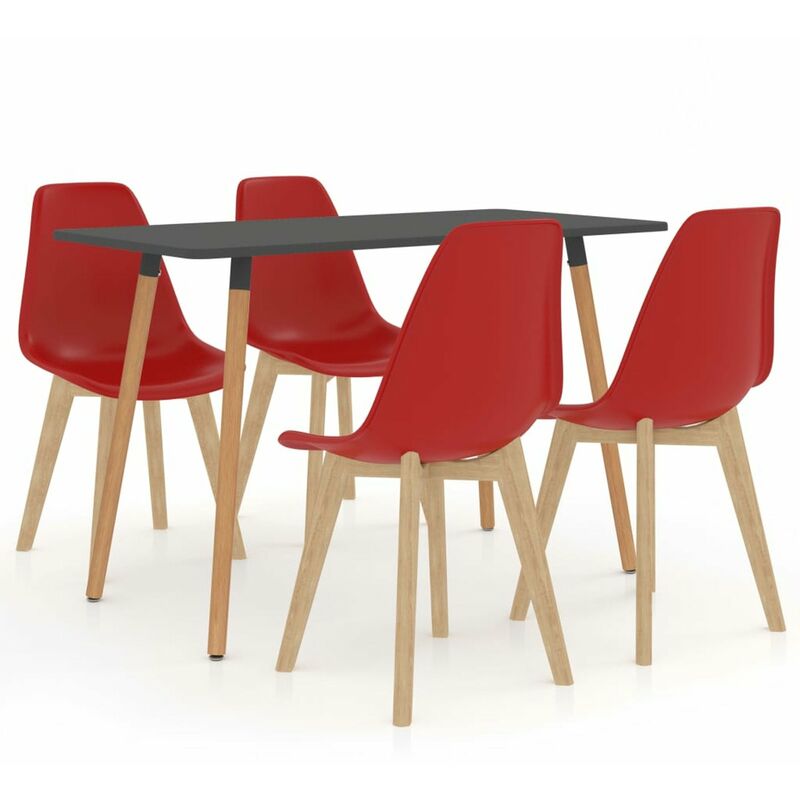 

Happyshopping - Juego de comedor 5 piezas rojo