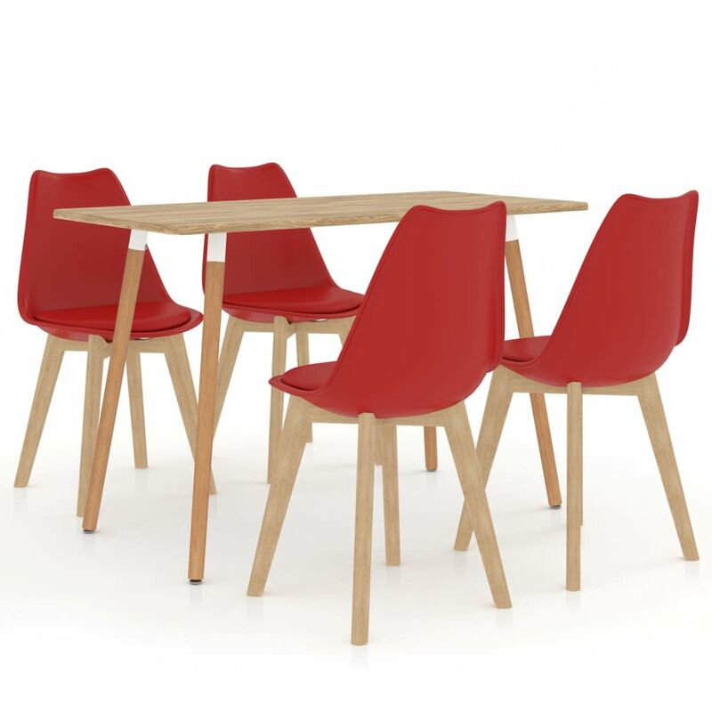 

Happyshopping - Juego de comedor 5 piezas rojo