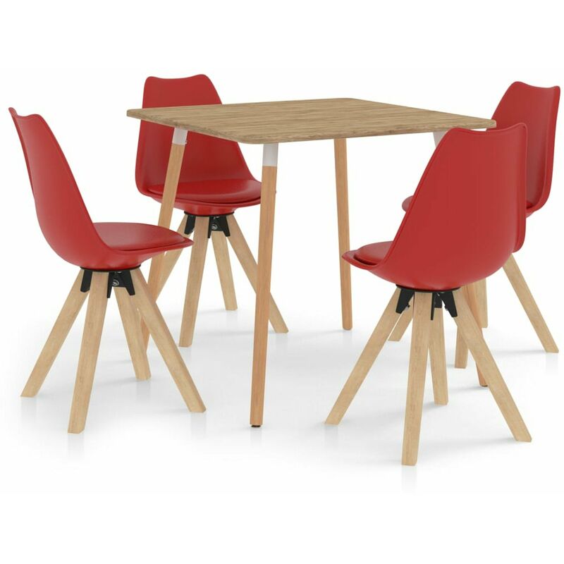 

Happyshopping - Juego de comedor 5 piezas rojo