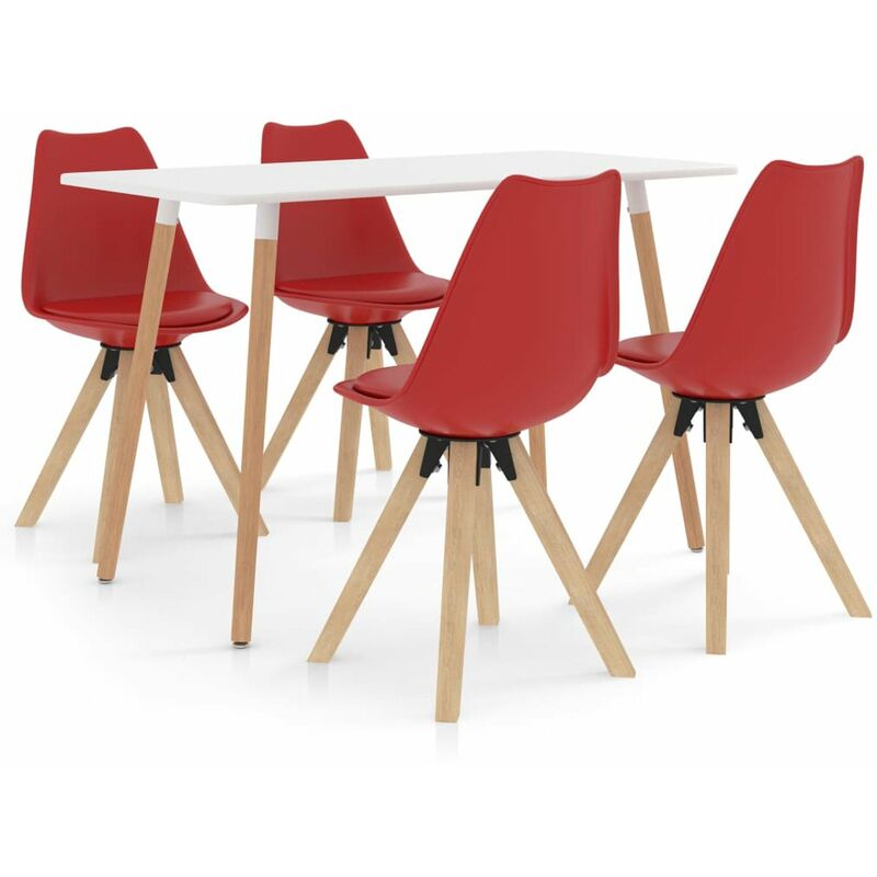 

Happyshopping - Juego de comedor 5 piezas rojo