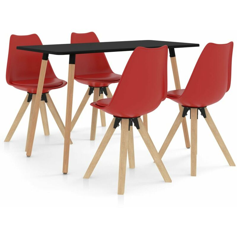 

Happyshopping - Juego de comedor 5 piezas rojo