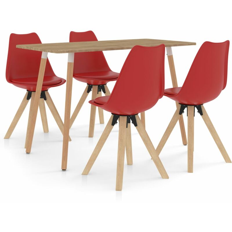 

Juego de comedor 5 piezas rojo