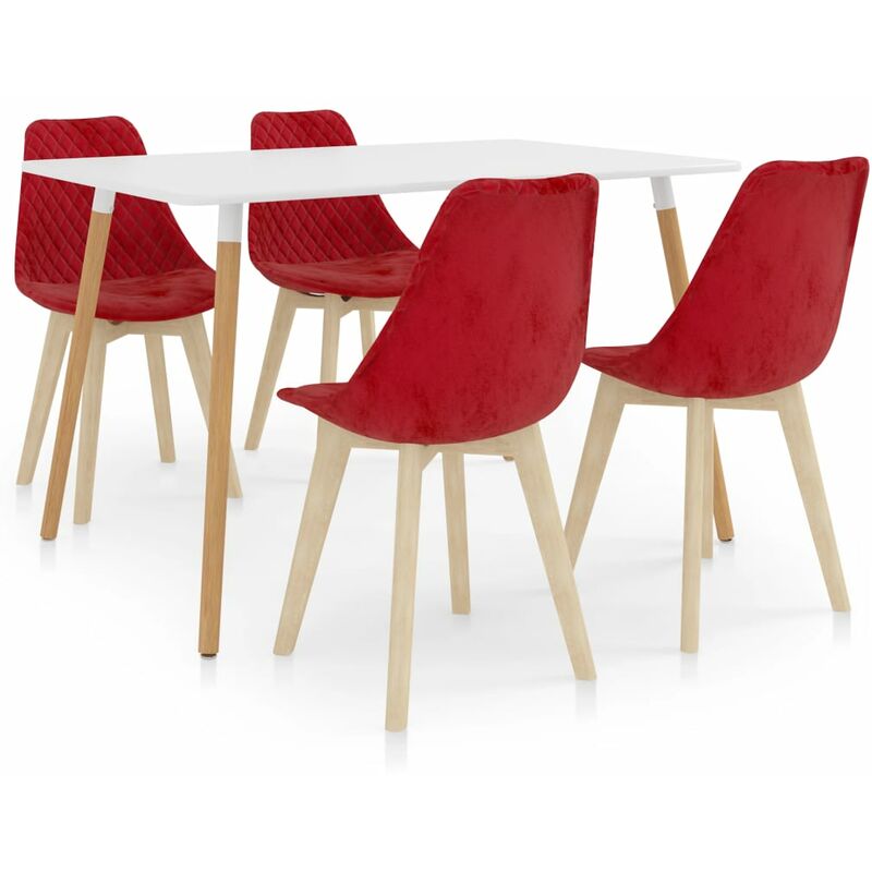 

Juego de comedor 5 piezas rojo