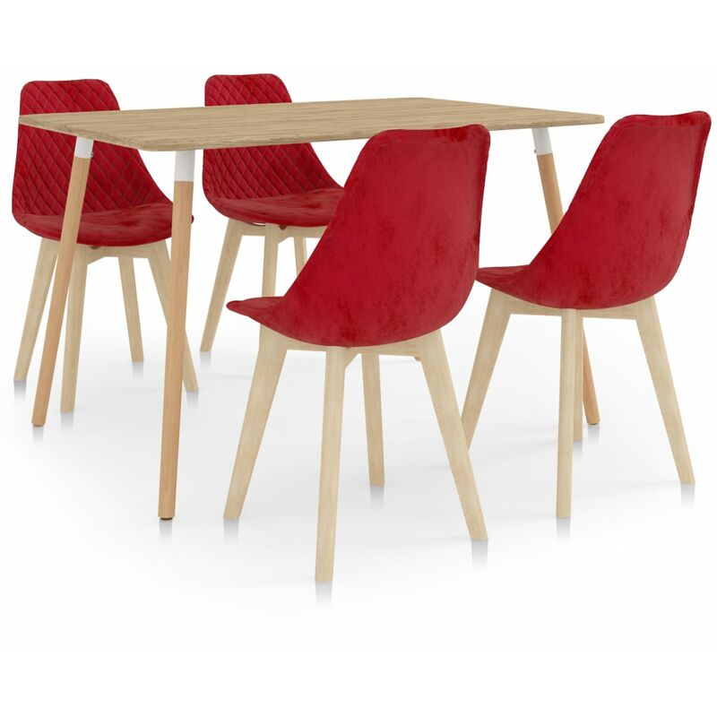 

Juego de comedor 5 piezas rojo