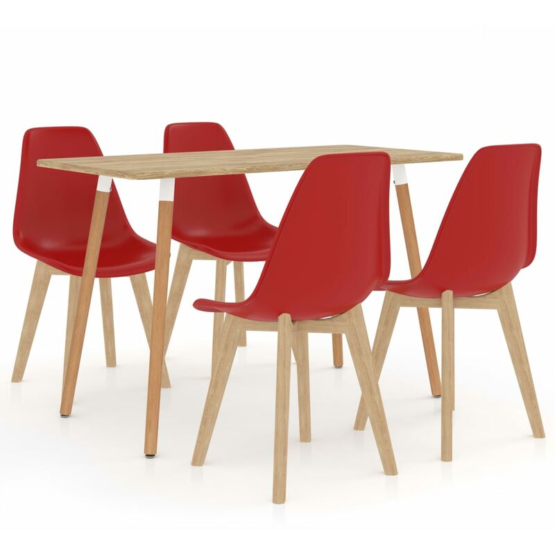 

Juego de comedor 5 piezas rojo