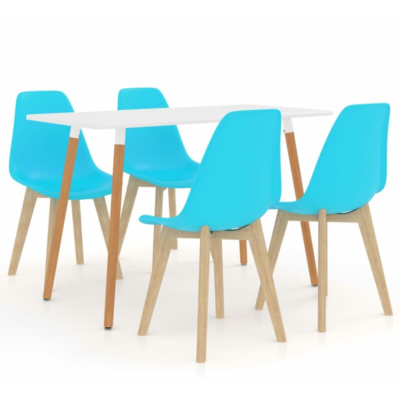 

vidaXL Juego de Comedor 5 Piezas Azul Modelo 1 - Azul