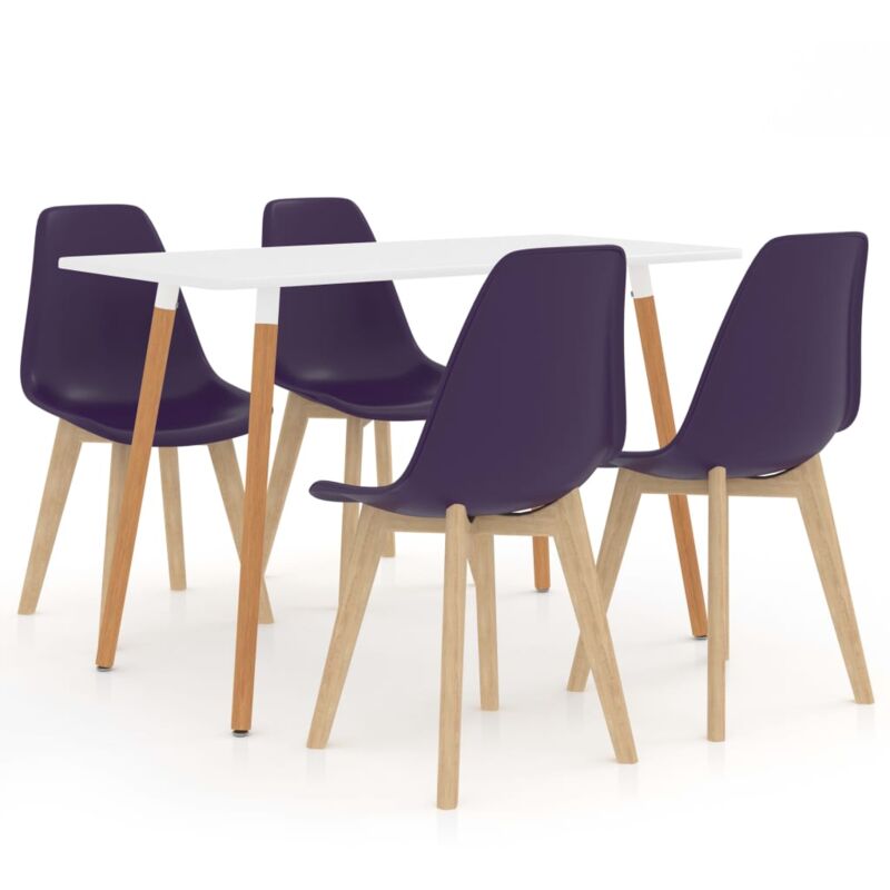 

vidaXL Juego de Comedor 5 Piezas Morado Oscuro Modelo 1 - Púrpura
