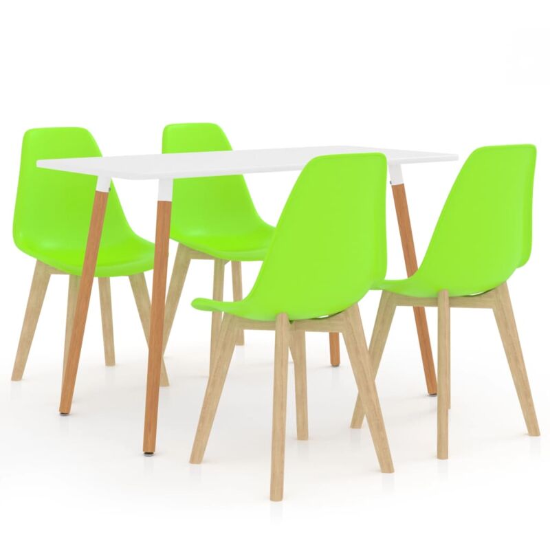 

vidaXL Juego de Comedor 5 Piezas Verde Modelo 1 - Verde