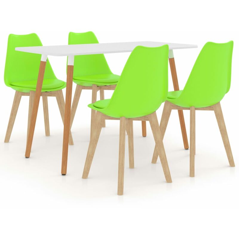 

vidaXL Juego de Comedor 5 Piezas Verde Modelo 1 - Verde