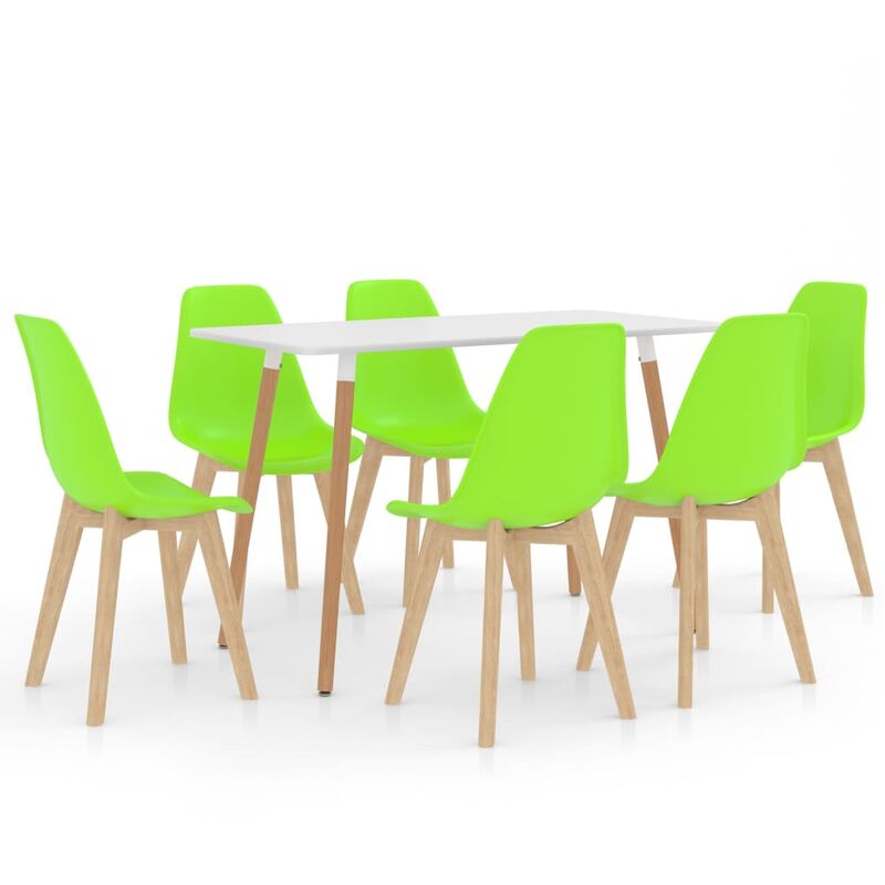 

vidaXL Juego de Comedor 7 Piezas Verde Modelo 1 - Verde