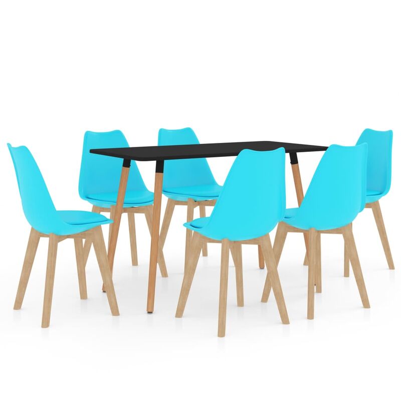 

vidaXL Juego de Comedor 7 Piezas Rojo Modelo 2 - Azul