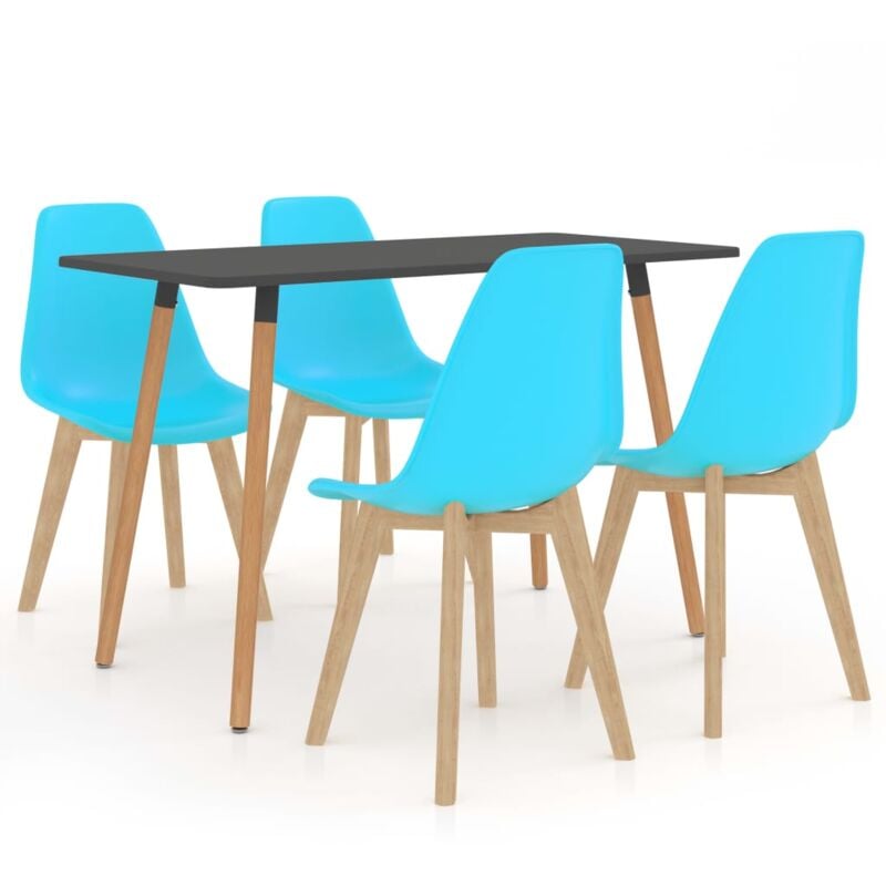 

vidaXL Juego de Comedor 5 Piezas Azul Modelo 3 - Azul