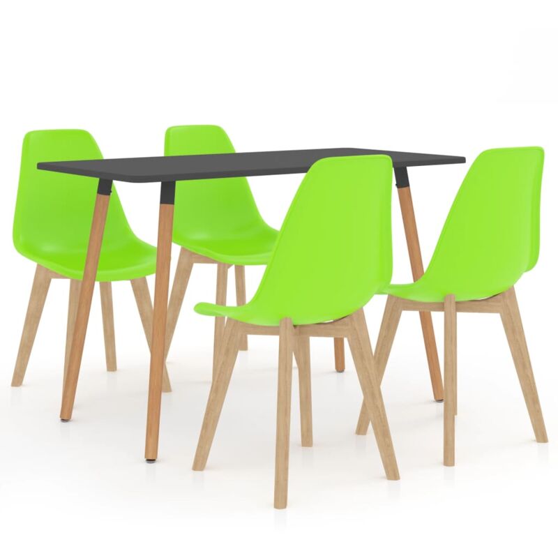 

vidaXL Juego de Comedor 5 Piezas Verde Modelo 3 - Verde