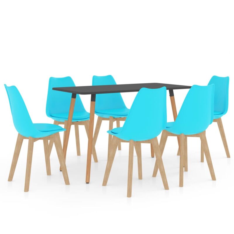 

vidaXL Juego de Comedor 7 Piezas Rojo Modelo 3 - Azul