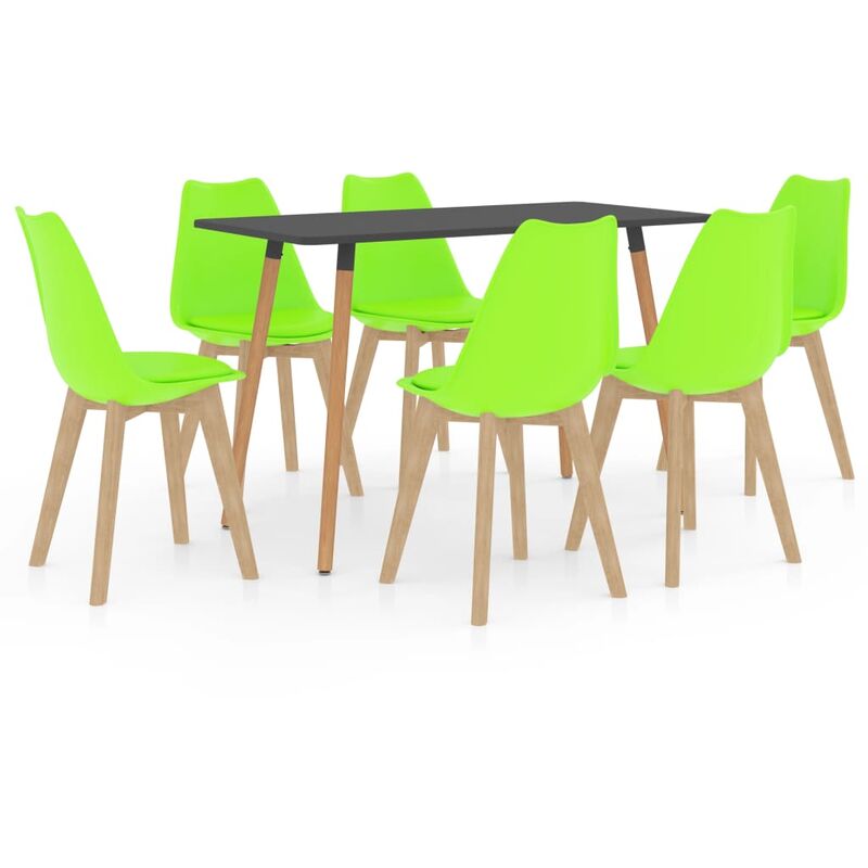 

vidaXL Juego de Comedor 7 Piezas Verde Modelo 3 - Verde