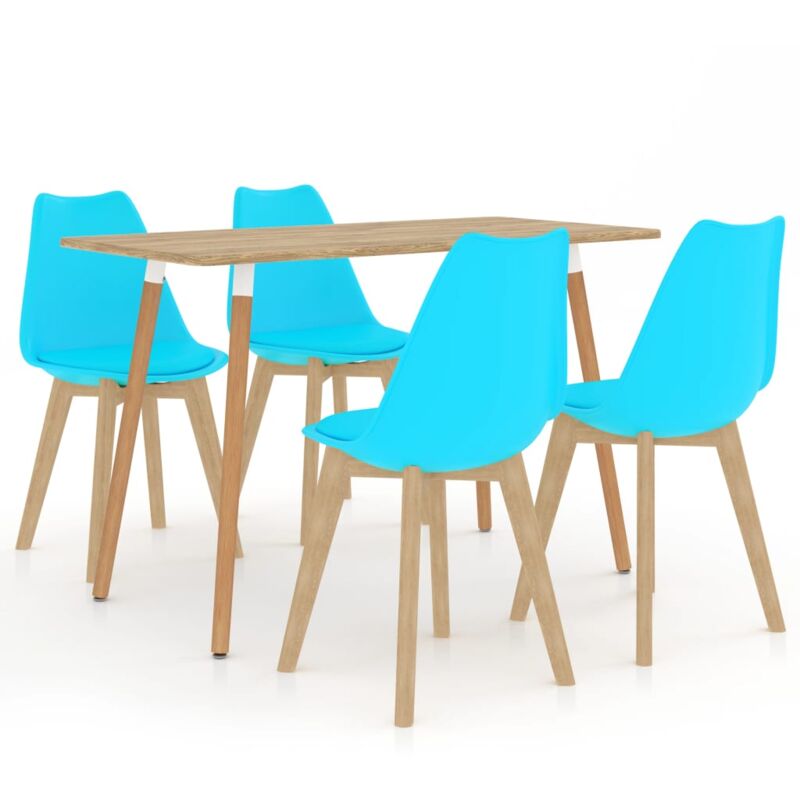 

vidaXL Juego de Comedor 5 Piezas Azul Modelo 4 - Azul